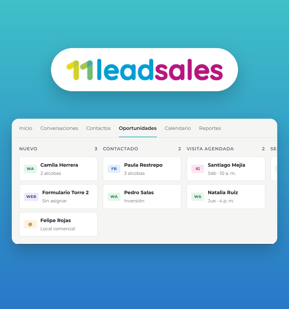 CRM 11 Leadsales para gestionar leads de WhatsApp — 11AM
